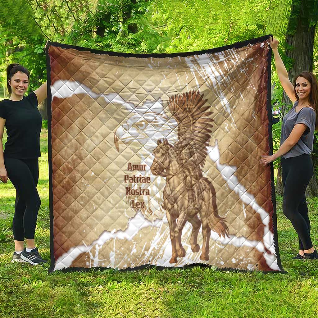 Winged Hussars Poland Quilt Amor Patriae Nostra Lex Polska Eagle