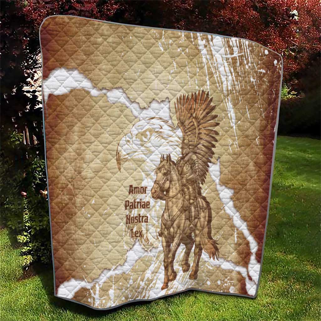 Winged Hussars Poland Quilt Amor Patriae Nostra Lex Polska Eagle
