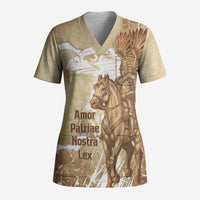 Winged Hussars Poland Scrub Top Amor Patriae Nostra Lex Polska Eagle