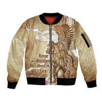 Winged Hussars Poland Sleeve Zip Bomber Jacket Amor Patriae Nostra Lex Polska Eagle