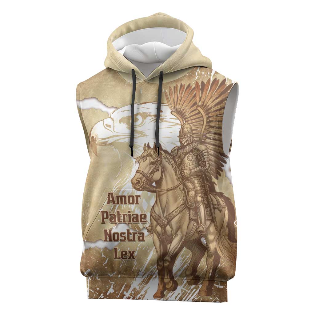 Winged Hussars Poland Sleeveless Hoodie Amor Patriae Nostra Lex Polska Eagle