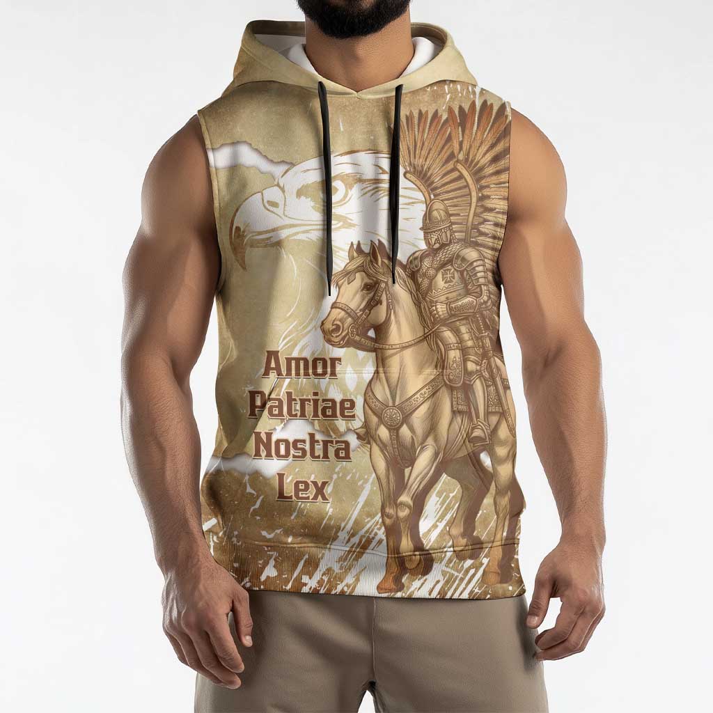 Winged Hussars Poland Sleeveless Hoodie Amor Patriae Nostra Lex Polska Eagle