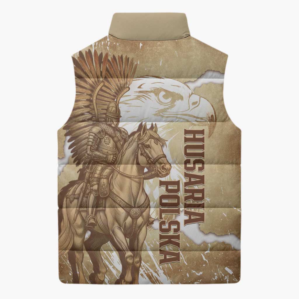 Winged Hussars Poland Sleeveless Puffer Jacket Amor Patriae Nostra Lex Polska Eagle
