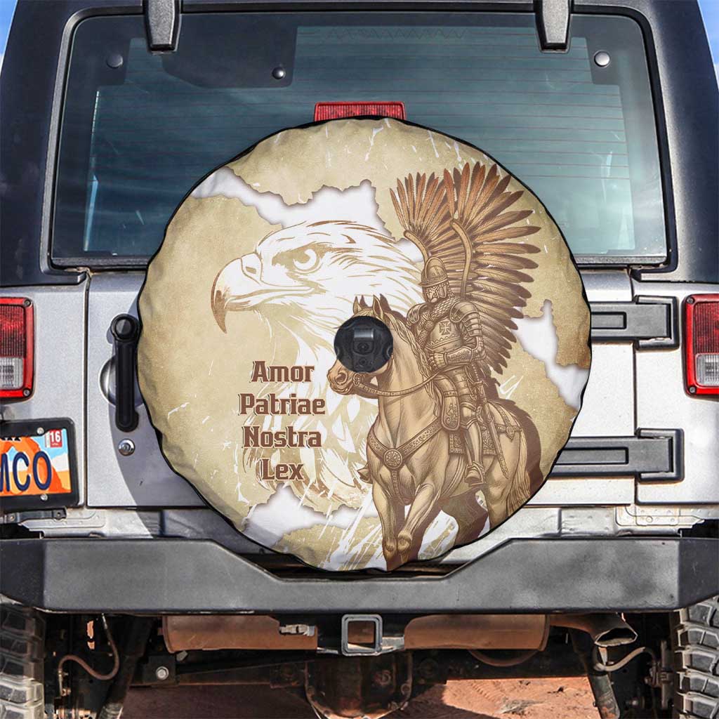 Winged Hussars Poland Spare Tire Cover Amor Patriae Nostra Lex Polska Eagle