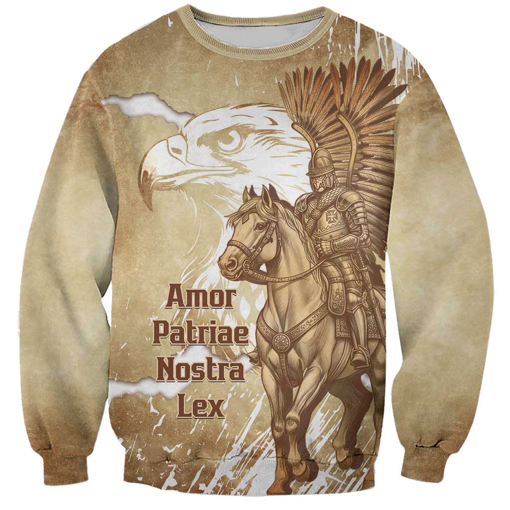 Winged Hussars Poland Sweatshirt Amor Patriae Nostra Lex Polska Eagle