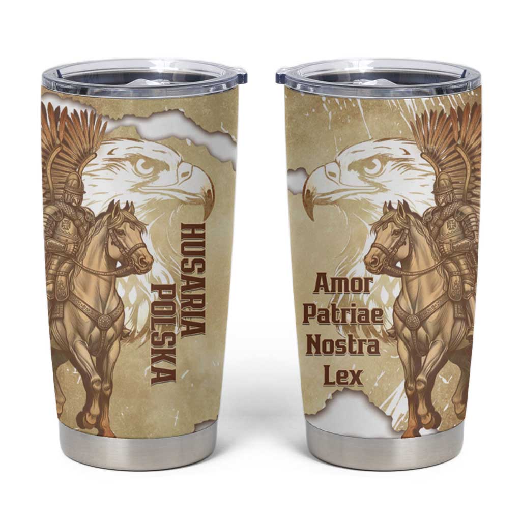 Winged Hussars Poland Tumbler Cup Amor Patriae Nostra Lex Polska Eagle