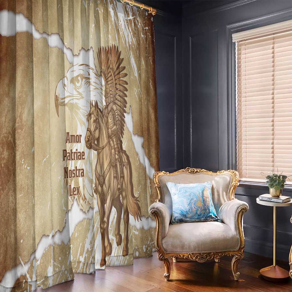 Winged Hussars Poland Window Curtain Amor Patriae Nostra Lex Polska Eagle