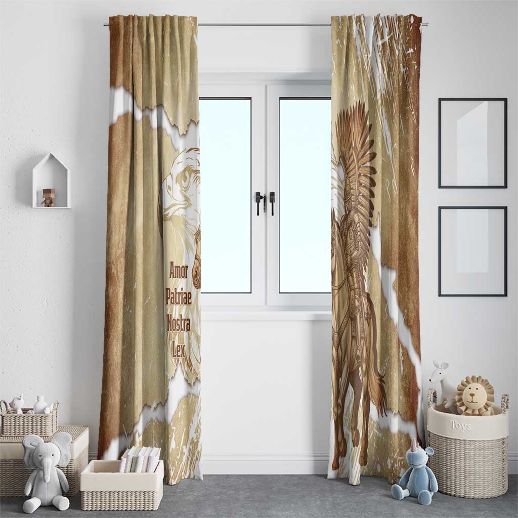 Winged Hussars Poland Window Curtain Amor Patriae Nostra Lex Polska Eagle