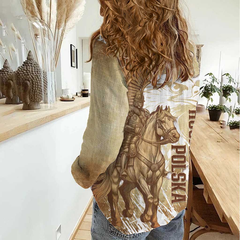 Winged Hussars Poland Women Casual Shirt Amor Patriae Nostra Lex Polska Eagle