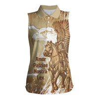 Winged Hussars Poland Women Sleeveless Polo Shirt Amor Patriae Nostra Lex Polska Eagle