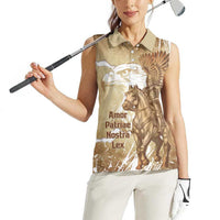 Winged Hussars Poland Women Sleeveless Polo Shirt Amor Patriae Nostra Lex Polska Eagle