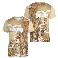 Winged Hussars Poland Women V-Neck T-Shirt Amor Patriae Nostra Lex Polska Eagle