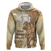 Winged Hussars Poland Zip Hoodie Amor Patriae Nostra Lex Polska Eagle