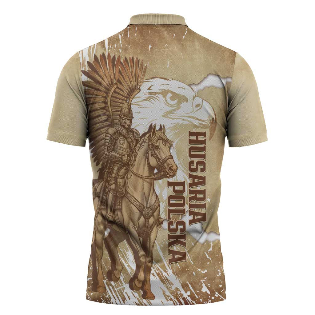 Winged Hussars Poland Zipper Polo Shirt Amor Patriae Nostra Lex Polska Eagle