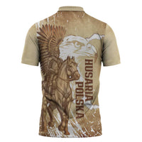 Winged Hussars Poland Zipper Polo Shirt Amor Patriae Nostra Lex Polska Eagle