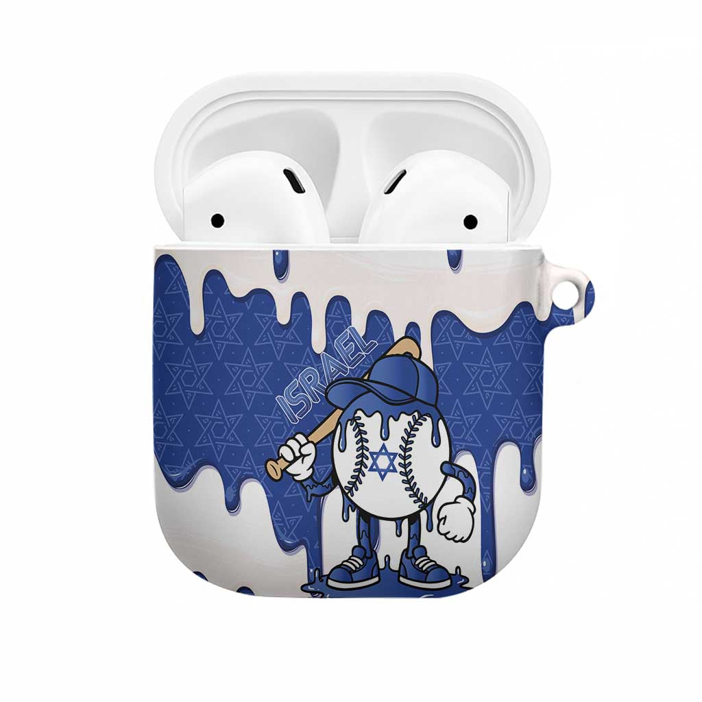 Israel 2026 Baseball AirPods Case Star of David Pattern Drip Style