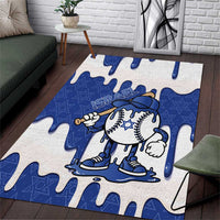 Israel 2026 Baseball Area Rug Star of David Pattern Drip Style