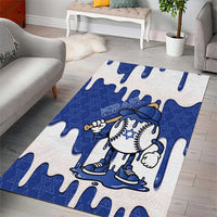 Israel 2026 Baseball Area Rug Star of David Pattern Drip Style