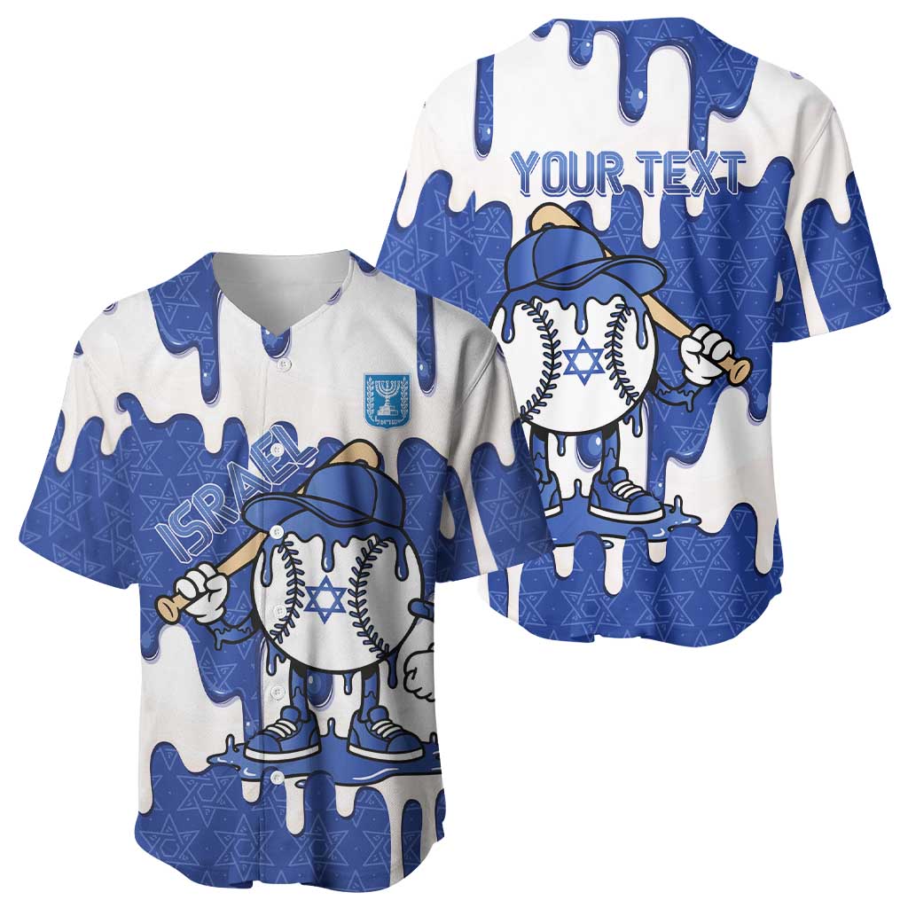 Israel 2026 Baseball Personalised Baseball Jersey Star of David Pattern Drip Style