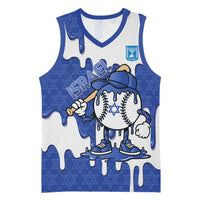 Israel 2026 Baseball Personalised Basketball Jersey Star of David Pattern Drip Style
