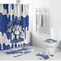 Israel 2026 Baseball Bathroom Set Star of David Pattern Drip Style