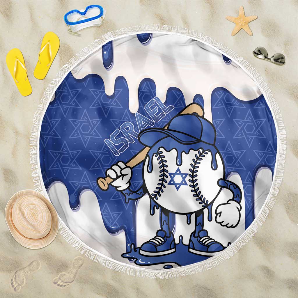 Israel 2026 Baseball Beach Blanket Star of David Pattern Drip Style