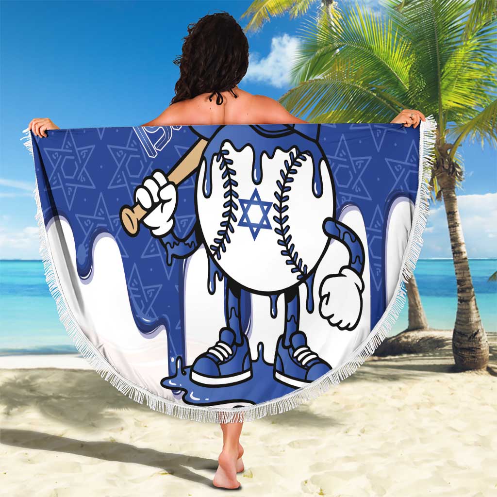 Israel 2026 Baseball Beach Blanket Star of David Pattern Drip Style