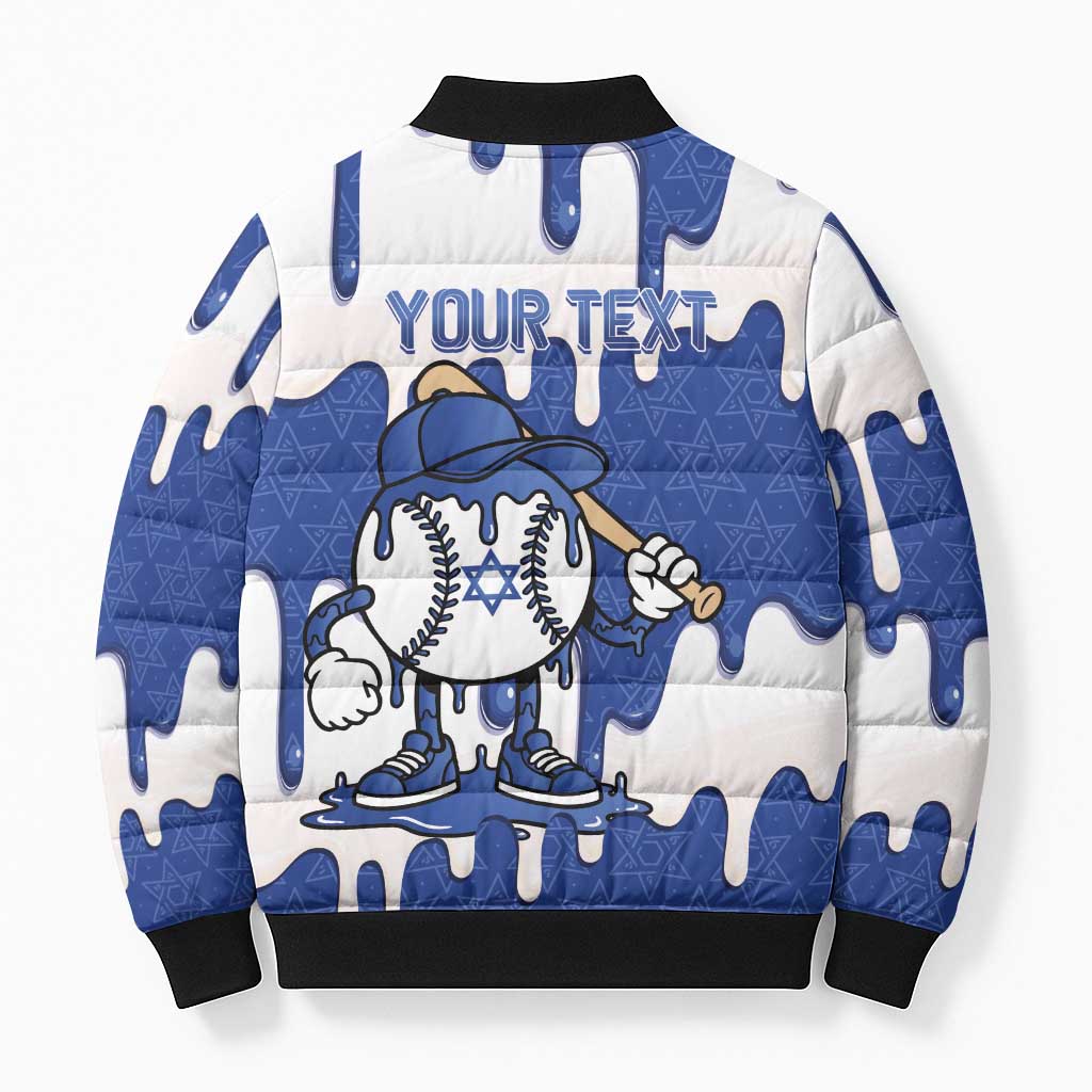 Israel 2026 Baseball Personalised Bomber Puffer Jacket Star of David Pattern Drip Style