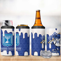 Israel 2026 Baseball Personalised 4 in 1 Can Cooler Tumbler Star of David Pattern Drip Style