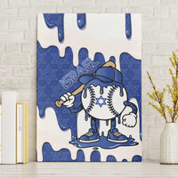 Israel 2026 Baseball Canvas Wall Art Star of David Pattern Drip Style
