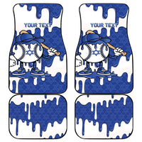 Israel 2026 Baseball Personalised Car Mats Star of David Pattern Drip Style