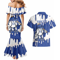 Israel 2026 Baseball Personalised Couples Matching Mermaid Dress and Hawaiian Shirt Star of David Pattern Drip Style