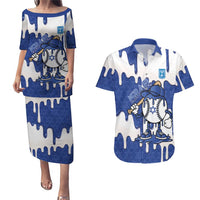 Israel 2026 Baseball Personalised Couples Matching Puletasi and Hawaiian Shirt Star of David Pattern Drip Style