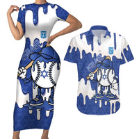 Israel 2026 Baseball Personalised Couples Matching Short Sleeve Bodycon Dress and Hawaiian Shirt Star of David Pattern Drip Style