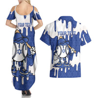 Israel 2026 Baseball Personalised Couples Matching Summer Maxi Dress and Hawaiian Shirt Star of David Pattern Drip Style