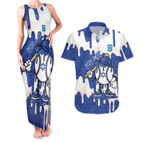 Israel 2026 Baseball Personalised Couples Matching Tank Maxi Dress and Hawaiian Shirt Star of David Pattern Drip Style