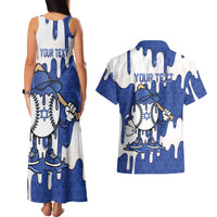 Israel 2026 Baseball Personalised Couples Matching Tank Maxi Dress and Hawaiian Shirt Star of David Pattern Drip Style