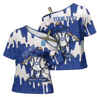 Israel 2026 Baseball Personalised Cross Shoulder Shirt Star of David Pattern Drip Style