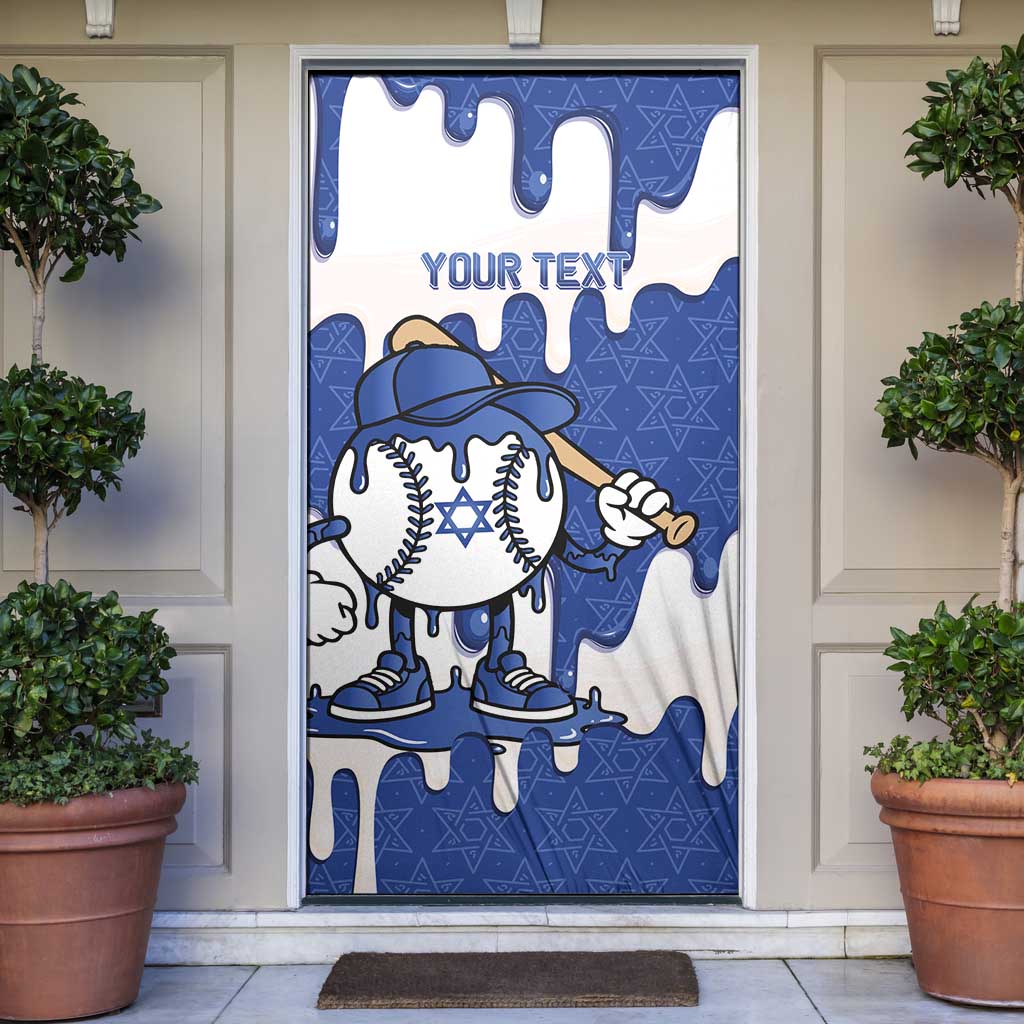 Israel 2026 Baseball Personalised Door Cover Star of David Pattern Drip Style