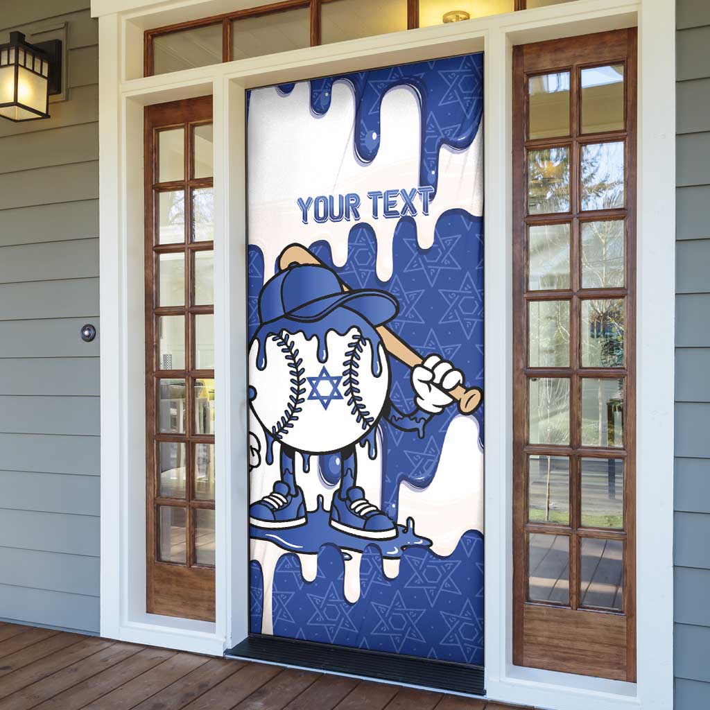 Israel 2026 Baseball Personalised Door Cover Star of David Pattern Drip Style
