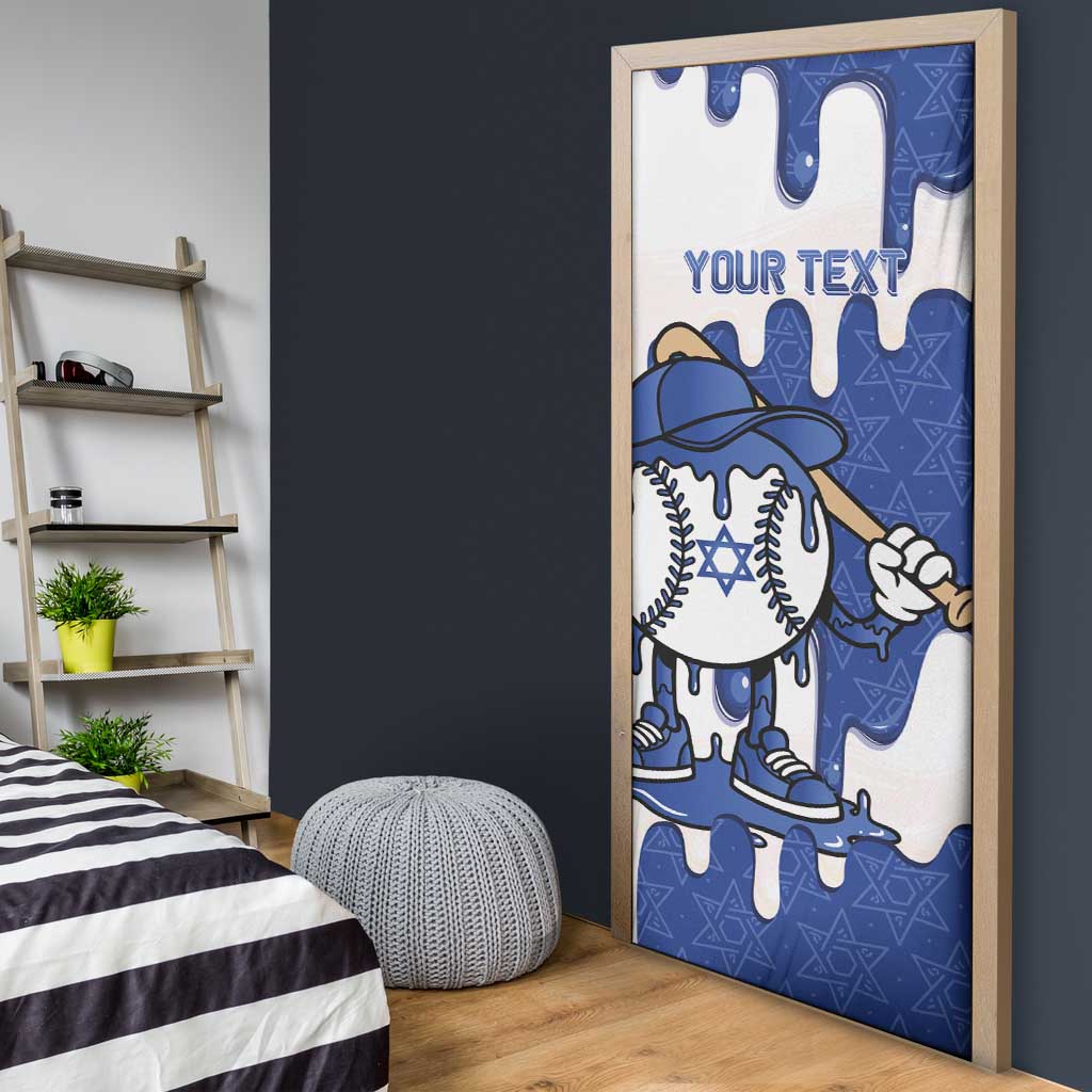 Israel 2026 Baseball Personalised Door Cover Star of David Pattern Drip Style