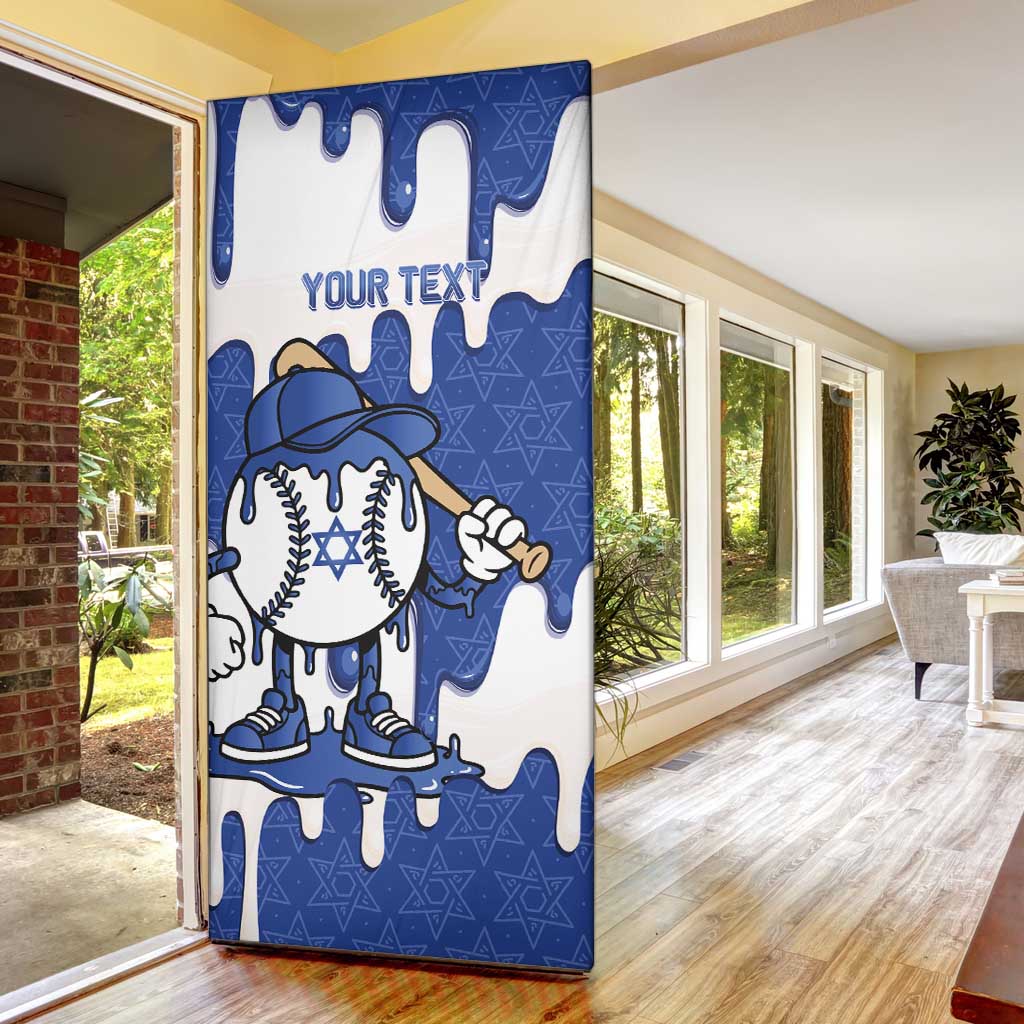 Israel 2026 Baseball Personalised Door Cover Star of David Pattern Drip Style