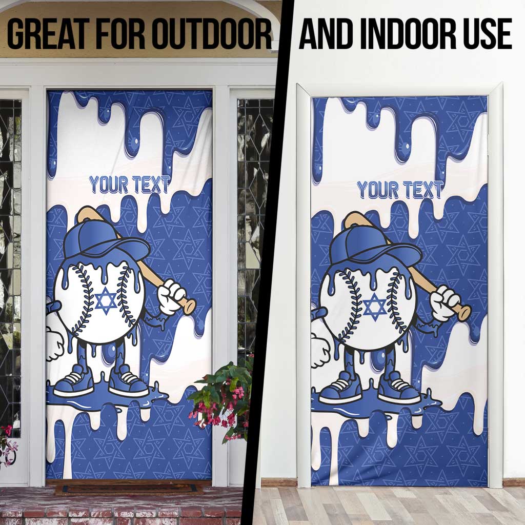 Israel 2026 Baseball Personalised Door Cover Star of David Pattern Drip Style
