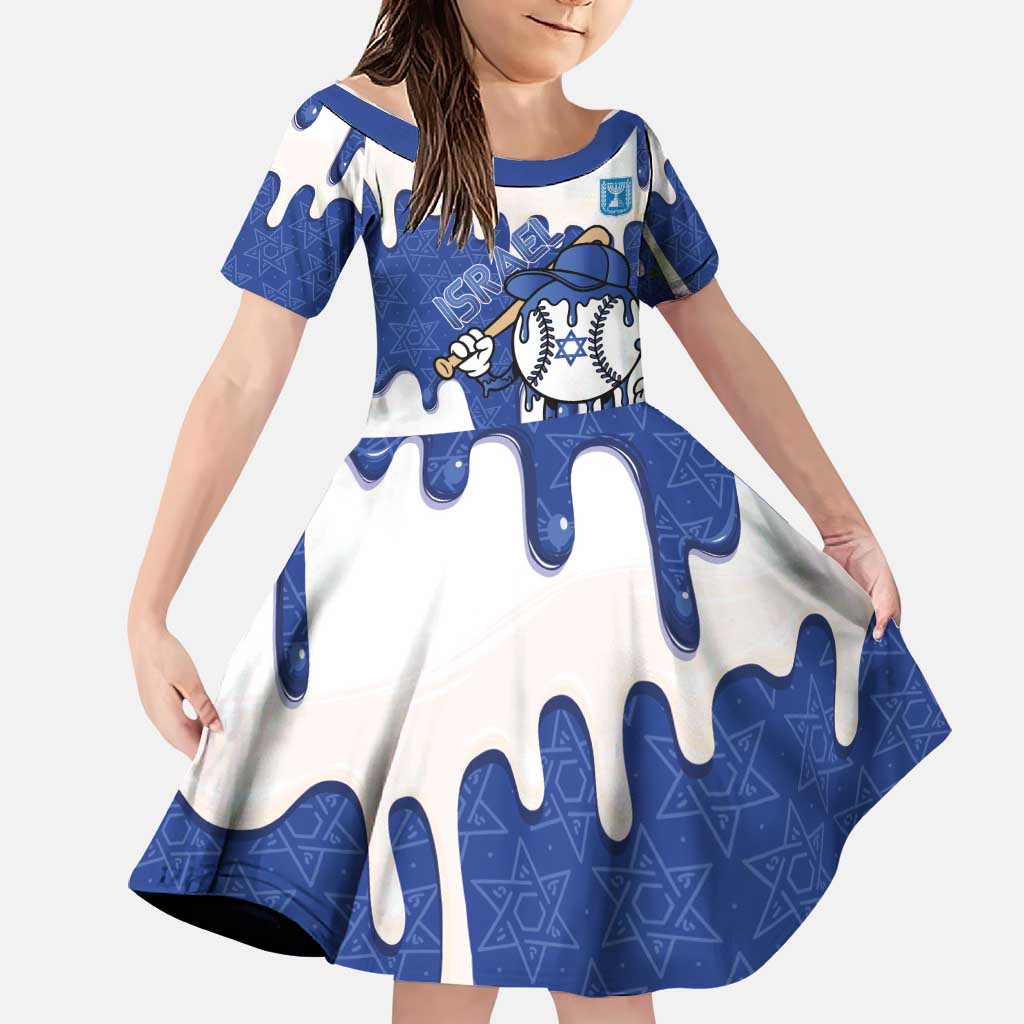 Israel 2026 Baseball Personalised Family Matching Long Sleeve Bodycon Dress and Hawaiian Shirt Star of David Pattern Drip Style