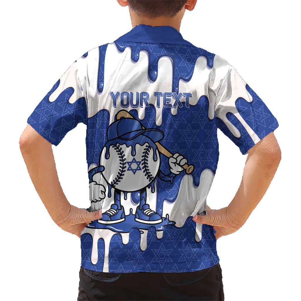 Israel 2026 Baseball Personalised Family Matching Mermaid Dress and Hawaiian Shirt Star of David Pattern Drip Style