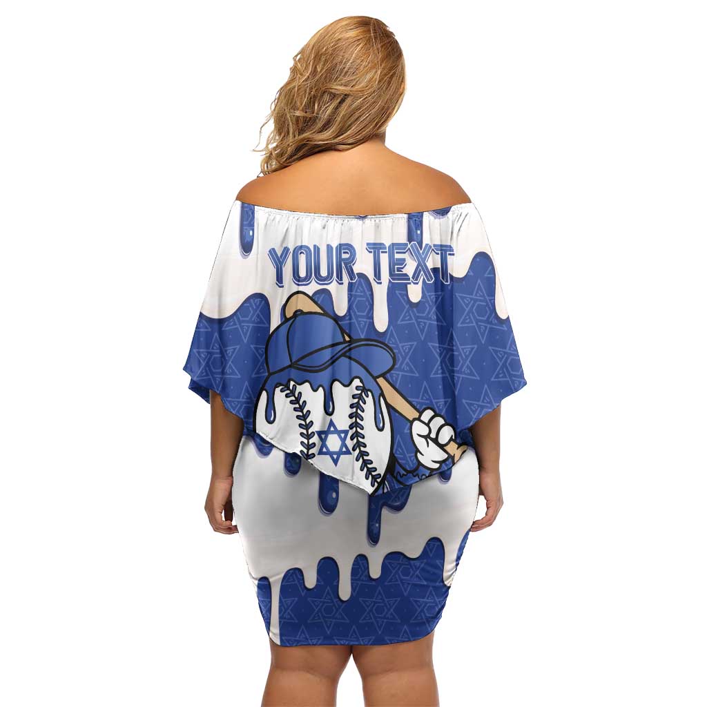 Israel 2026 Baseball Personalised Family Matching Off Shoulder Short Dress and Hawaiian Shirt Star of David Pattern Drip Style