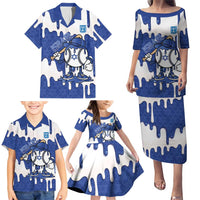 Israel 2026 Baseball Personalised Family Matching Puletasi and Hawaiian Shirt Star of David Pattern Drip Style