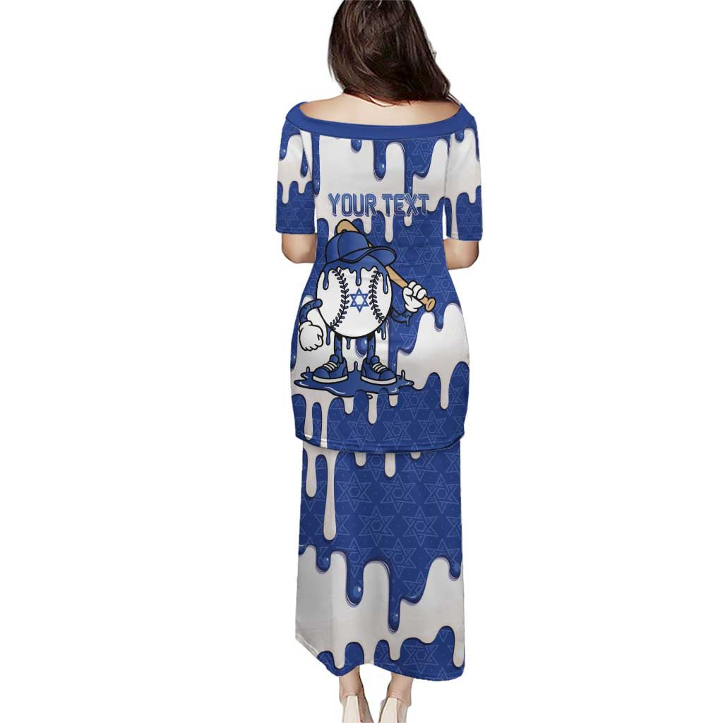 Israel 2026 Baseball Personalised Family Matching Puletasi and Hawaiian Shirt Star of David Pattern Drip Style