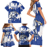 Israel 2026 Baseball Personalised Family Matching Short Sleeve Bodycon Dress and Hawaiian Shirt Star of David Pattern Drip Style