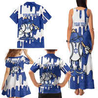 Israel 2026 Baseball Personalised Family Matching Tank Maxi Dress and Hawaiian Shirt Star of David Pattern Drip Style